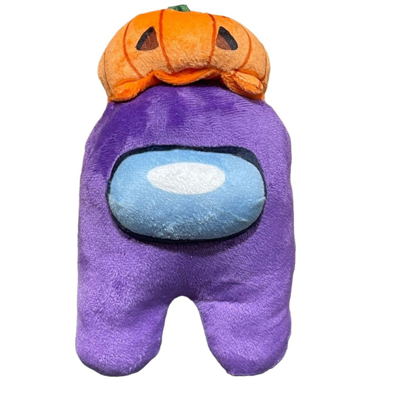 Among Us Plush Buddy Purple Crewmate Pumpkin Hat Purple 7” NEW With Tag - Picture 1 of 6